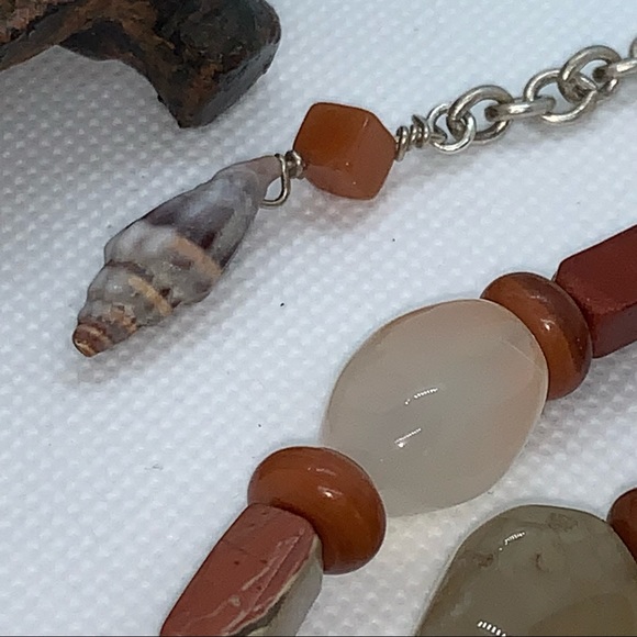 Handcrafted “Sedona” Carnelian Red Jasper & 925 Necklace & Earring Set - Picture 10 of 13